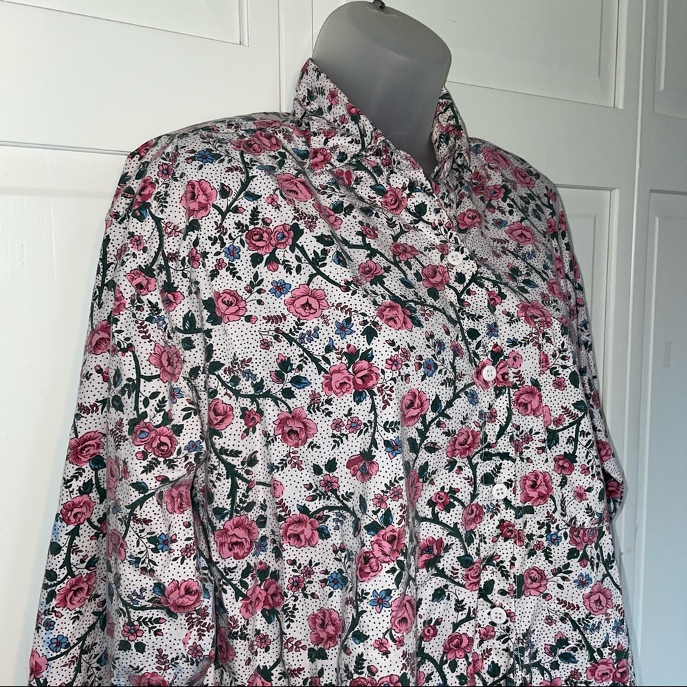 Vintage Mango Button Down Blouse Pattern Floral F… - image 3